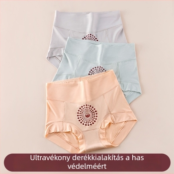 Női magas derekú hasformázó alsó Modál Lenzing anyagból, lélegző, antibakteriális, virágos gradiens mintával