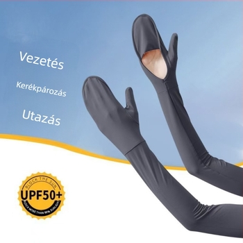 Női UV-védett Ice Silk hosszú ujjú kézvédő, teljes ujjfedéssel, vezetéshez és kerékpározáshoz