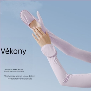 Női UV-védett Ice Silk hosszú ujjú kézvédő, teljes ujjfedéssel, vezetéshez és kerékpározáshoz