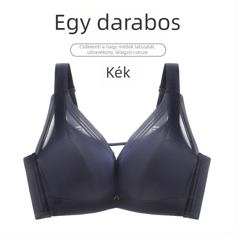 Plusz méretű latex Push-Up melltartó fémkerettel, ultra vékony, teljes kosár, nők számára, amely optikailag kisebbnek mutatja a melleket