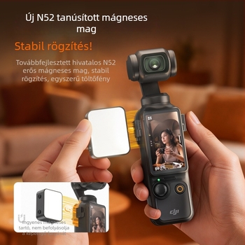 Mágneses zseblámpa DJI Pocket 3-hoz – hordozható vlog világítás akciókamerahoz