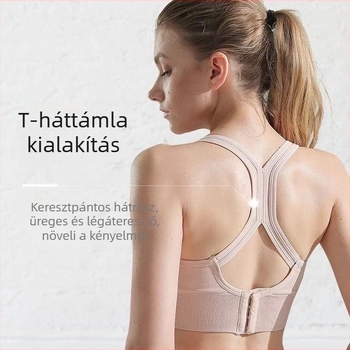Női vezeték nélküli sportmelltartó, magas tartással futáshoz és edzésekhez, formázó hatás, anti-lezuhanás, szép hát