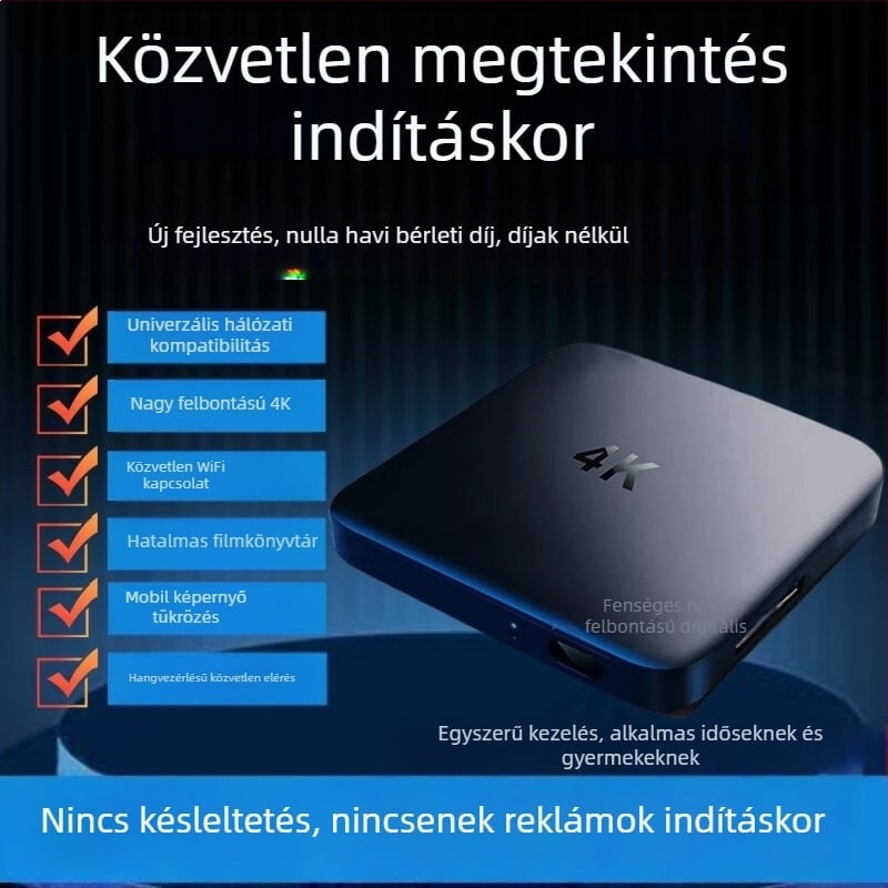 2025 új modell vezeték nélküli hálózati set-top doboz Wi-Fi 4K