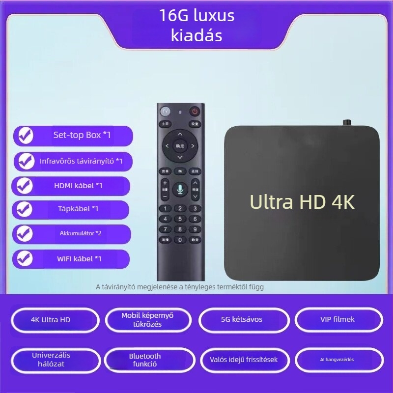 2025 új modell vezeték nélküli hálózati set-top doboz Wi-Fi 4K