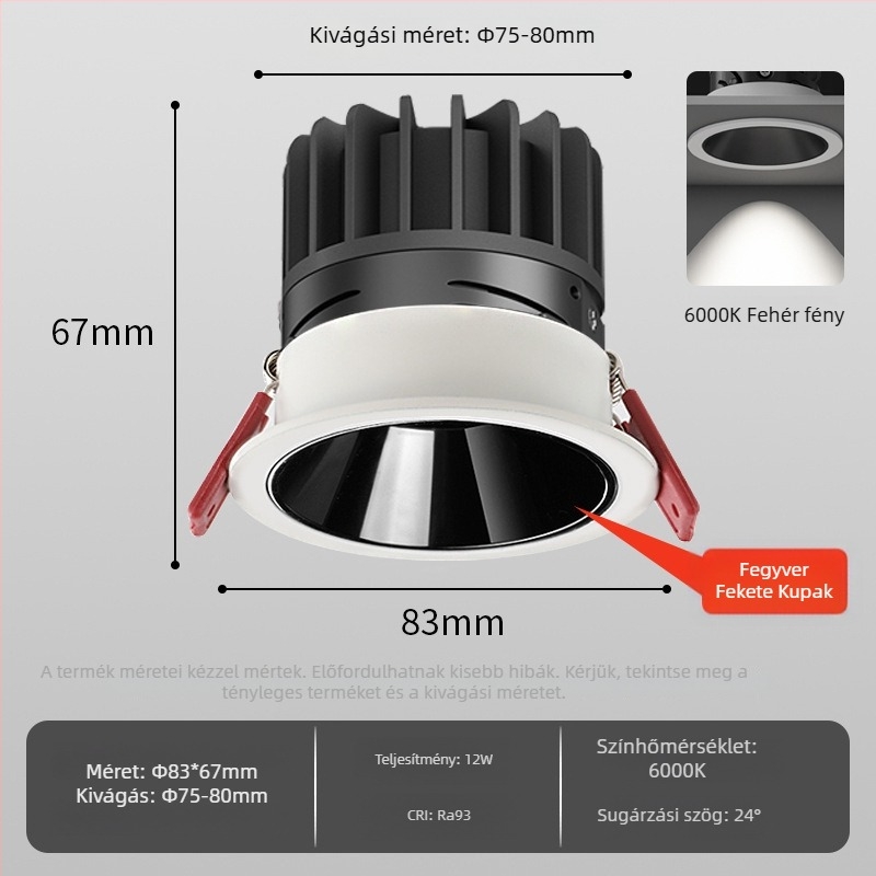 LED beépített falmosó fény anti‑reflexiós felülettel, keskeny élű profil, domború forma; alkalmas kereskedelmi és otthoni terekre (nappali, folyosó)