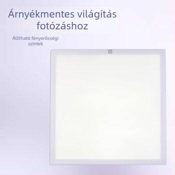 Állítható LED fotóstúdió világítás softbox-szal, 30×30 cm, árnyék nélküli, élő közvetítéshez