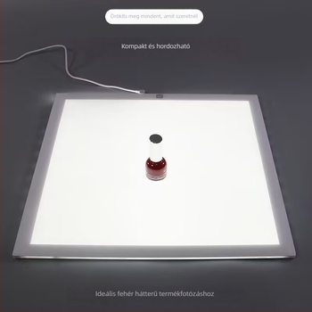 Állítható LED fotóstúdió világítás softbox-szal, 30×30 cm, árnyék nélküli, élő közvetítéshez