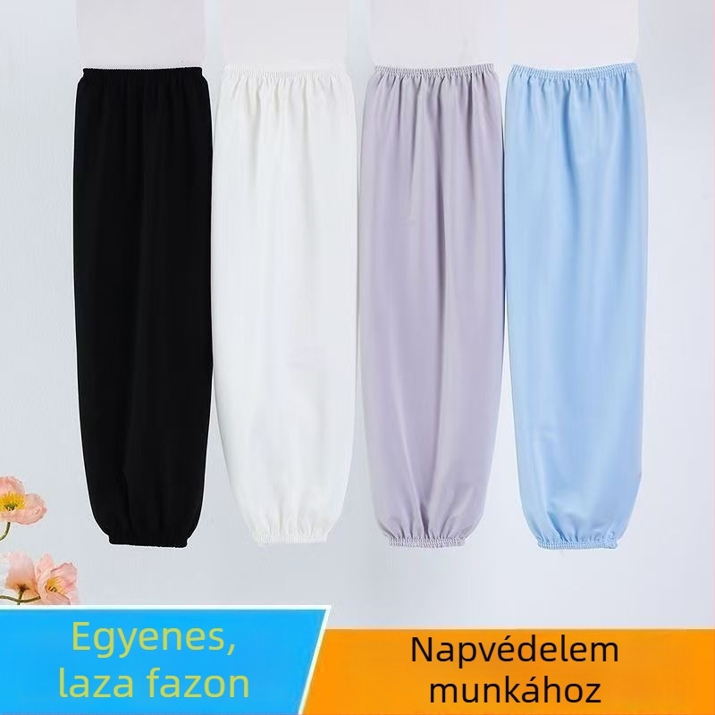 Plusz méretű jégselyem napvédő karpántok, uniszex, nyár, hosszú, bő, légáteresztő, ultra vékony