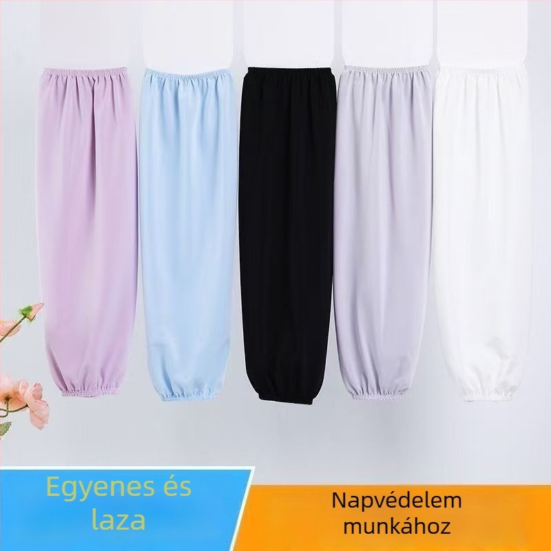 Plusz méretű jégselyem napvédő karpántok, uniszex, nyár, hosszú, bő, légáteresztő, ultra vékony