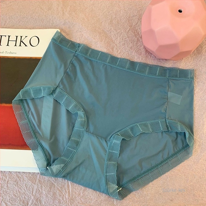 Ice Silk női alsónemű, ultra vékony, antibakteriális pamut szegéllyel, lélegző csipkés szegély, nagy méret, gyors száradás