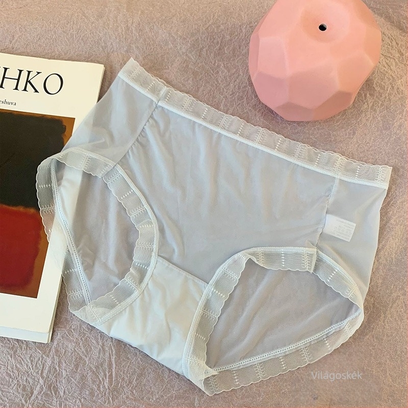 Ice Silk női alsónemű, ultra vékony, antibakteriális pamut szegéllyel, lélegző csipkés szegély, nagy méret, gyors száradás