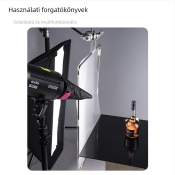 Fekete fotóháttér papír alumíniumfóliával, fényelnyelő szövettel a fény kontrolljáért