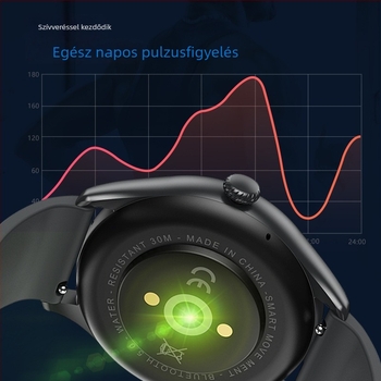 AW19 okosóra egészségkövetéssel, Bluetooth-hívásokkal, hosszú üzemidővel, szilikon szíjjal