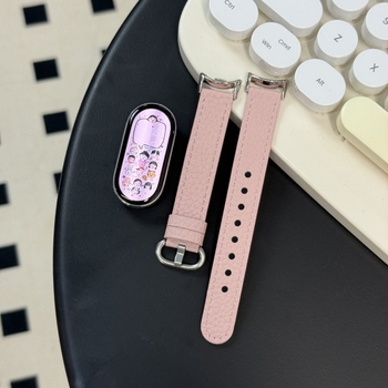 Barázdált bőrszíj a Xiaomi Mi Band 10/9/NFC és Mi Band 8 Gen számára, egyszerű csattal