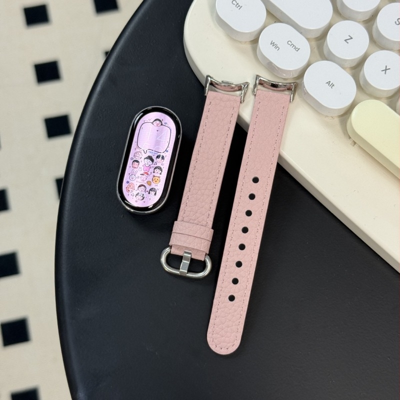 Barázdált bőrszíj a Xiaomi Mi Band 10/9/NFC és Mi Band 8 Gen számára, egyszerű csattal