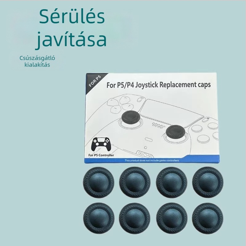 PS4 joystick csere sapkák – gomba fej alakú védősapkák, rácsos mintával, színes dobozos csomagolás