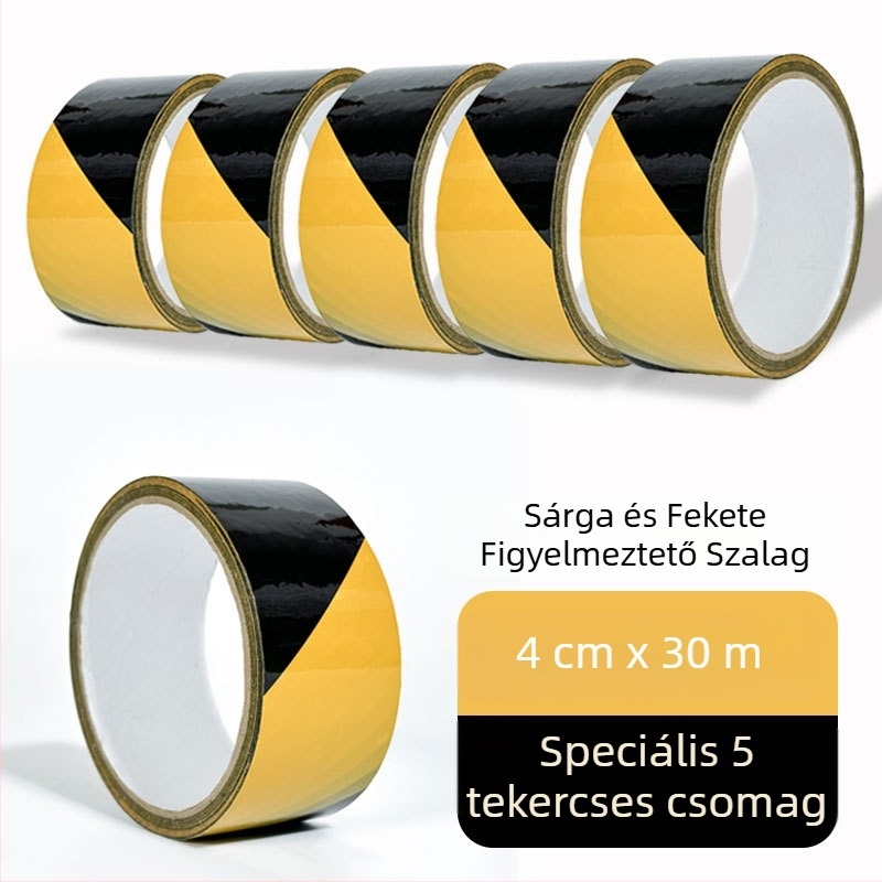 Kétoldalas textile alapú padlóvédő szalag, vízálló ragasztóval, fényvisszaverő figyelmeztető jelleggel, magas tapadással, dekorációs padlókhoz