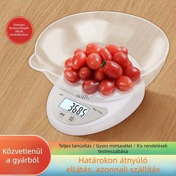 B05 Konyhai digitális mérleg, 5 kg kapacitás, 1 g pontosság – kompakt grammérleg sütéshez