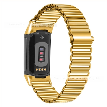 Rozsdamentes acél karkötő Fitbit Charge 5 és Charge 6-hoz Mountain Loop Slingshot csattal, 18 mm
