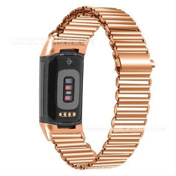 Rozsdamentes acél karkötő Fitbit Charge 5 és Charge 6-hoz Mountain Loop Slingshot csattal, 18 mm