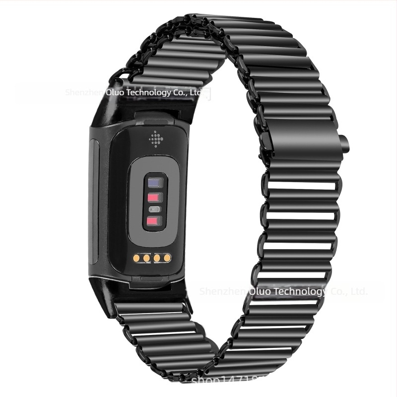 Rozsdamentes acél karkötő Fitbit Charge 5 és Charge 6-hoz Mountain Loop Slingshot csattal, 18 mm