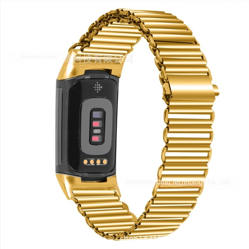 Rozsdamentes acél karkötő Fitbit Charge 5 és Charge 6-hoz Mountain Loop Slingshot csattal, 18 mm