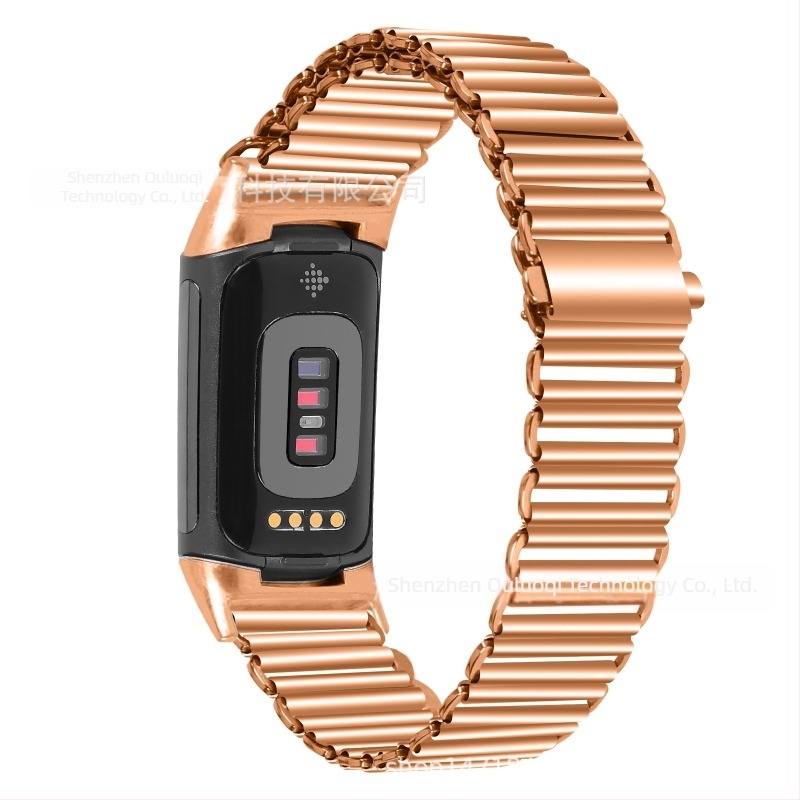 Rozsdamentes acél karkötő Fitbit Charge 5 és Charge 6-hoz Mountain Loop Slingshot csattal, 18 mm
