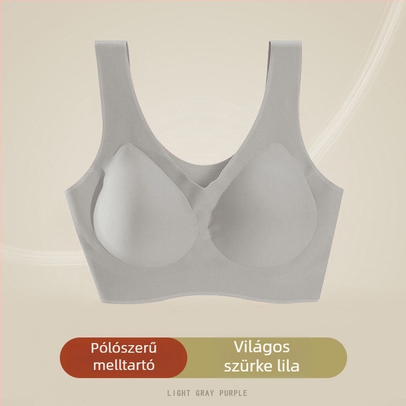 Vezeték nélküli push-up melltartó beépített, nem kivehető párnázással, egy darabból formázott kosarak