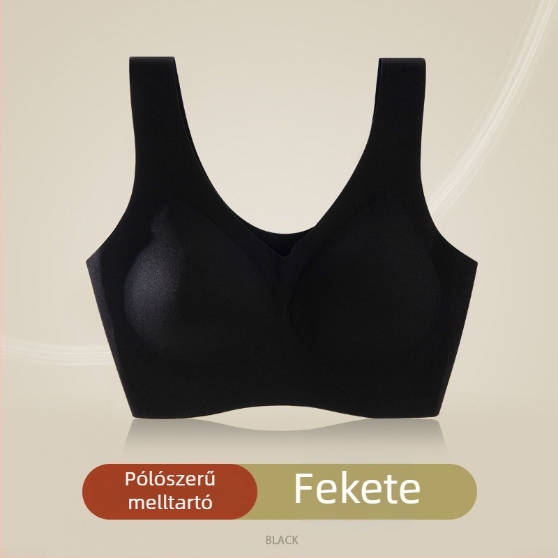 Vezeték nélküli push-up melltartó beépített, nem kivehető párnázással, egy darabból formázott kosarak
