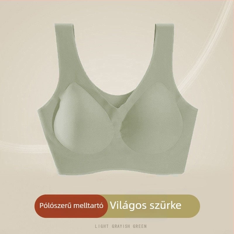 Vezeték nélküli push-up melltartó beépített, nem kivehető párnázással, egy darabból formázott kosarak