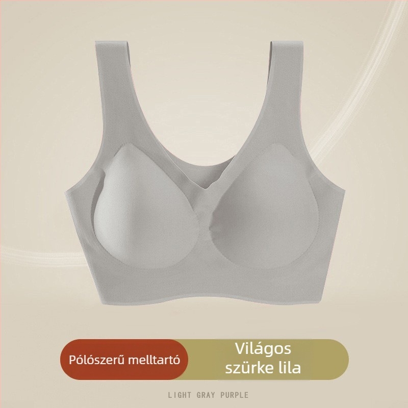 Vezeték nélküli push-up melltartó beépített, nem kivehető párnázással, egy darabból formázott kosarak