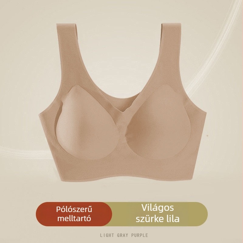 Vezeték nélküli push-up melltartó beépített, nem kivehető párnázással, egy darabból formázott kosarak