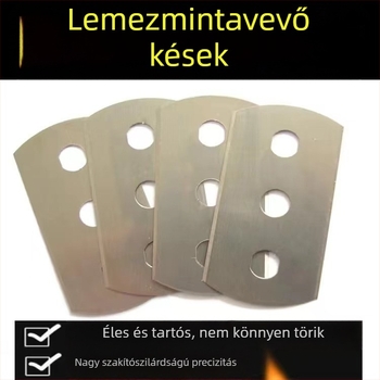 Textília mintavételi penge, korong mintavételi penge, háromlyukú penge, gravírozó korong penge, tömegmérő eszköz penge