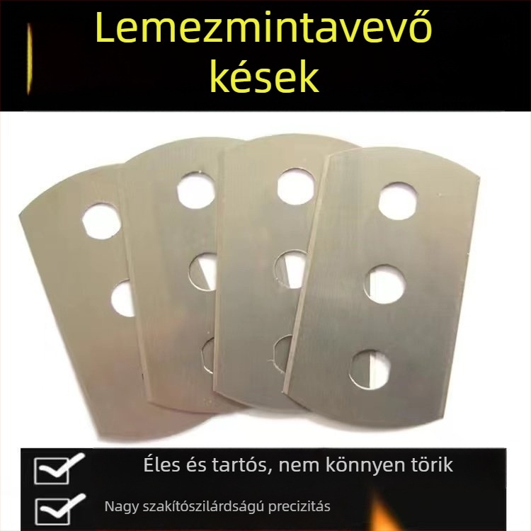 Textília mintavételi penge, korong mintavételi penge, háromlyukú penge, gravírozó korong penge, tömegmérő eszköz penge