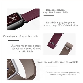 Kona bőr mágneses szíj Xiaomi Mi Band 9 Pro és 8 Pro, NFC, uniszex, sportos stílus