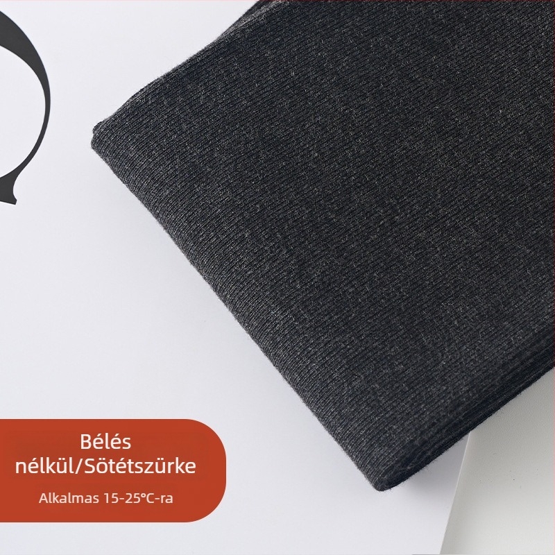 Női plusz méretű szürke fleece-béléssel ellátott harisnyanadrág, őszi-téli időszakra, függőleges csíkokkal, átlátszatlan, formázó kompresszió