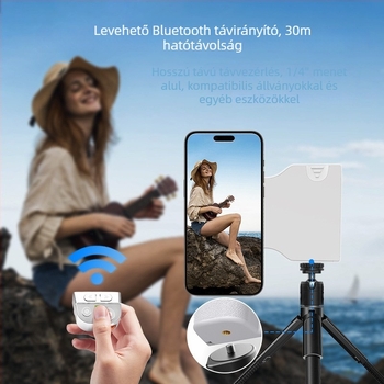PH80 függőleges felvételi fogantyú mágneses objektív adapterrel és Bluetooth távirányítós stabilizátor