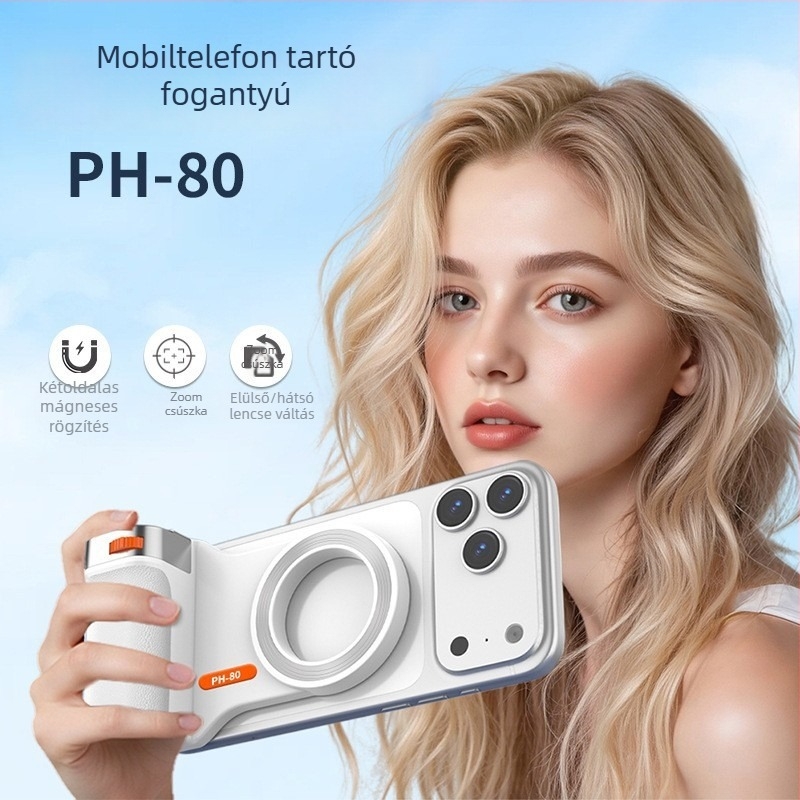 PH80 függőleges felvételi fogantyú mágneses objektív adapterrel és Bluetooth távirányítós stabilizátor