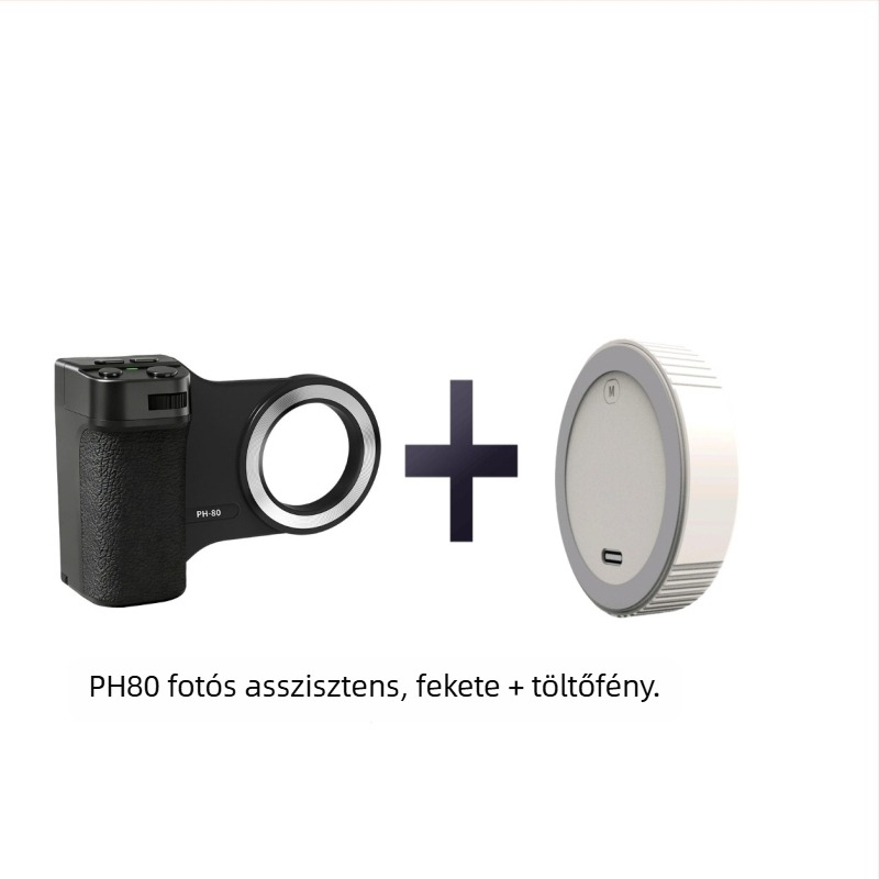 PH80 függőleges felvételi fogantyú mágneses objektív adapterrel és Bluetooth távirányítós stabilizátor