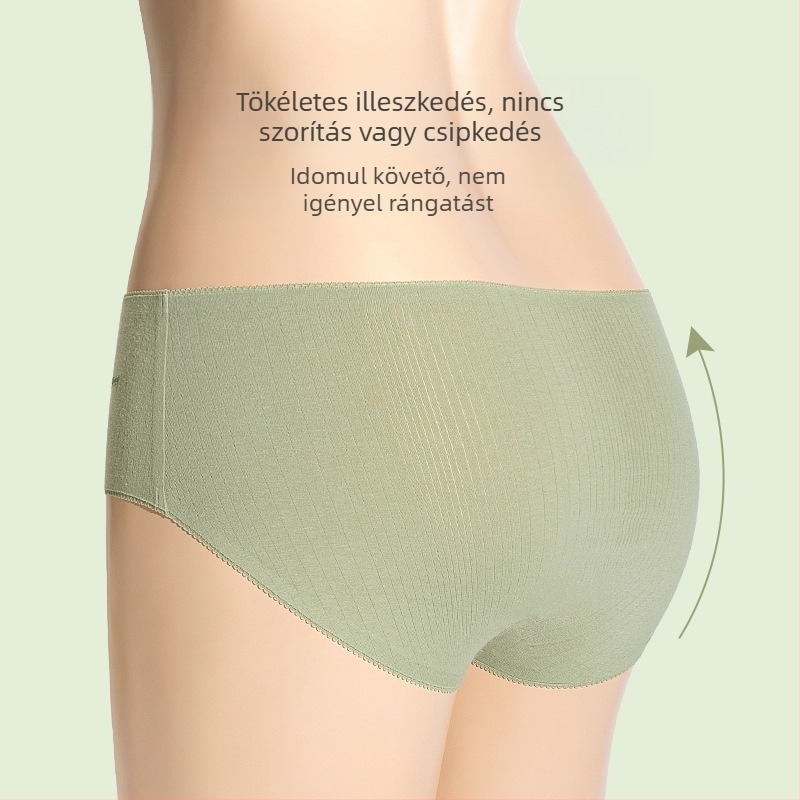 Női pamut alsónadrág középmagas derekú, légáteresztő, nagy méret, nyárra könnyű.