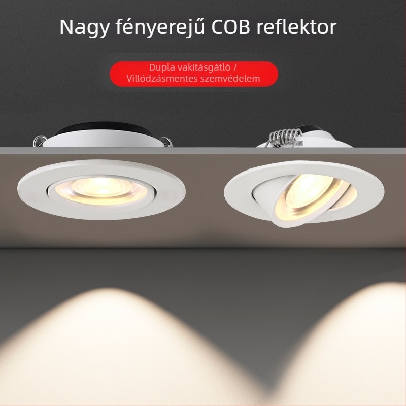 Palace Lunko 2026 ultra vékony beépített LED mennyezeti lámpa, anti-glare, állítható szögű, domb alakú spot