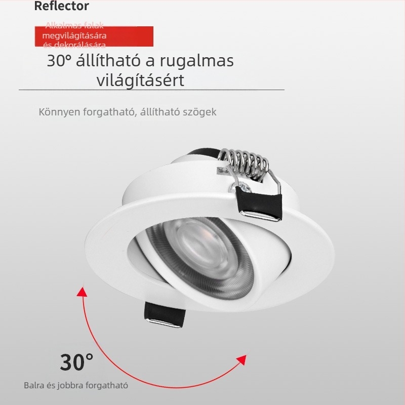 Palace Lunko 2026 ultra vékony beépített LED mennyezeti lámpa, anti-glare, állítható szögű, domb alakú spot