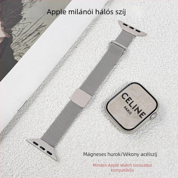Vékony Milanese mágneses csuklópánt Apple Watchhoz – kompatibilis az 1–11, Ultra 1–3 és SE 3 sorozatokkal