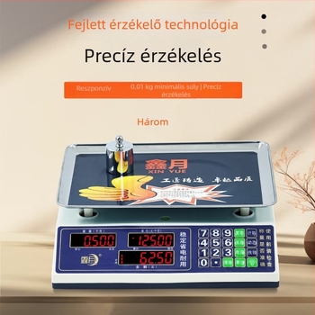 Xinyue 30 kg-os vízálló kereskedelmi elektronikus mérleg gyümölcsök és zöldségek számára, hordozható