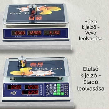Xinyue 30 kg-os vízálló kereskedelmi elektronikus mérleg gyümölcsök és zöldségek számára, hordozható