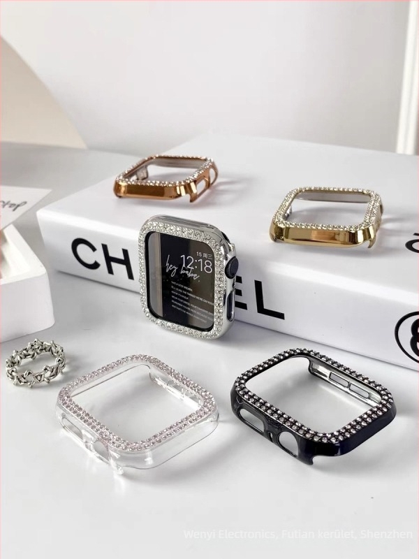 Fém szívlánc óraszíj, 22 mm, kompatibilis Apple Watch, Huawei és Samsung készülékekhez, nőknek
