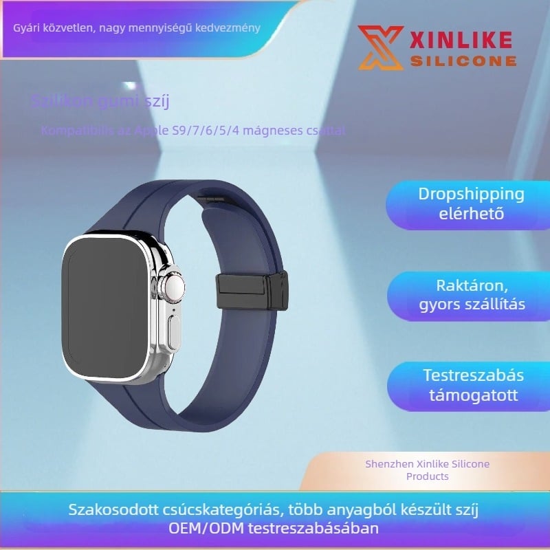 Szilikon szíj mágneses csattal Apple Watch Ultra és Series 4-9