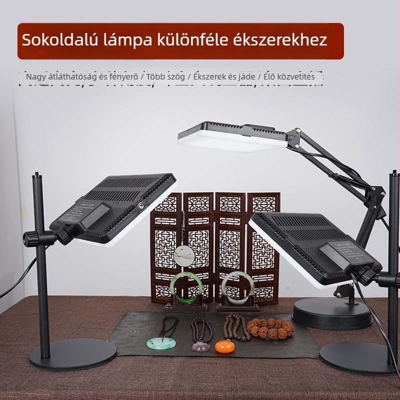 12 hüvelykes asztali LED világítás ékszer élő közvetítéséhez, három színhőmérséklet, 70W