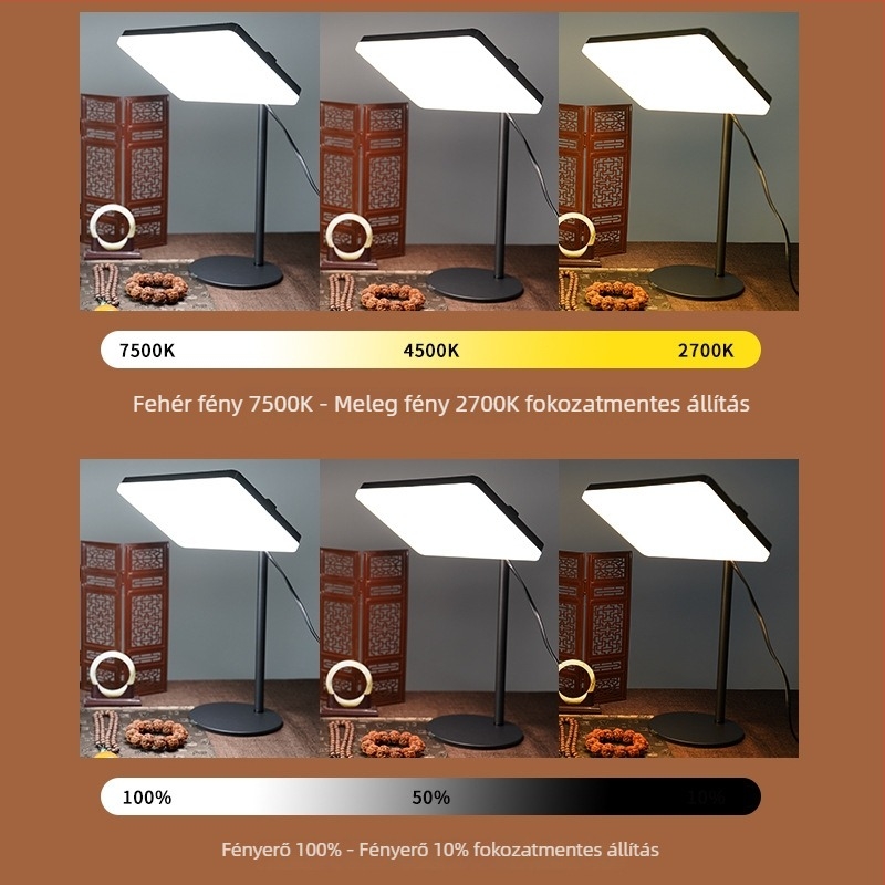 12 hüvelykes asztali LED világítás ékszer élő közvetítéséhez, három színhőmérséklet, 70W