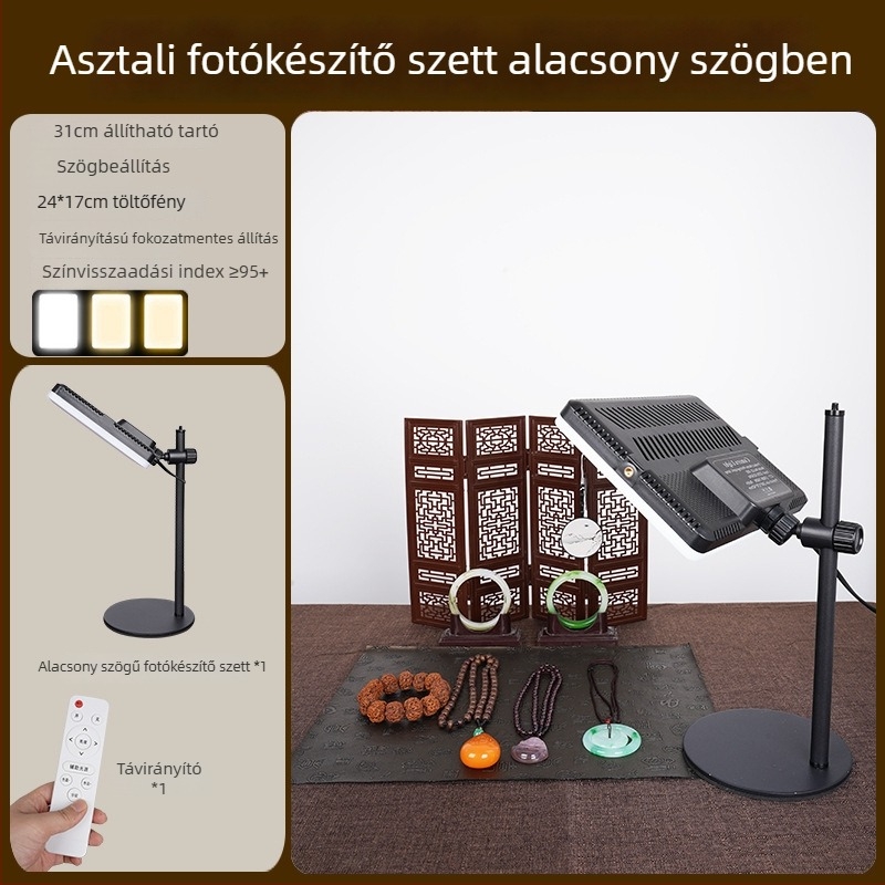 12 hüvelykes asztali LED világítás ékszer élő közvetítéséhez, három színhőmérséklet, 70W